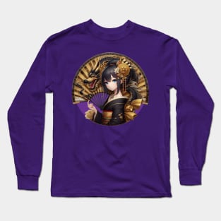 Geisha Dragon Lady Long Sleeve T-Shirt